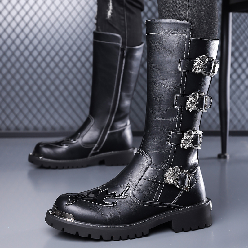 Leatherwork Designs - Herbst Neue Designer Lederstiefel für Herren,