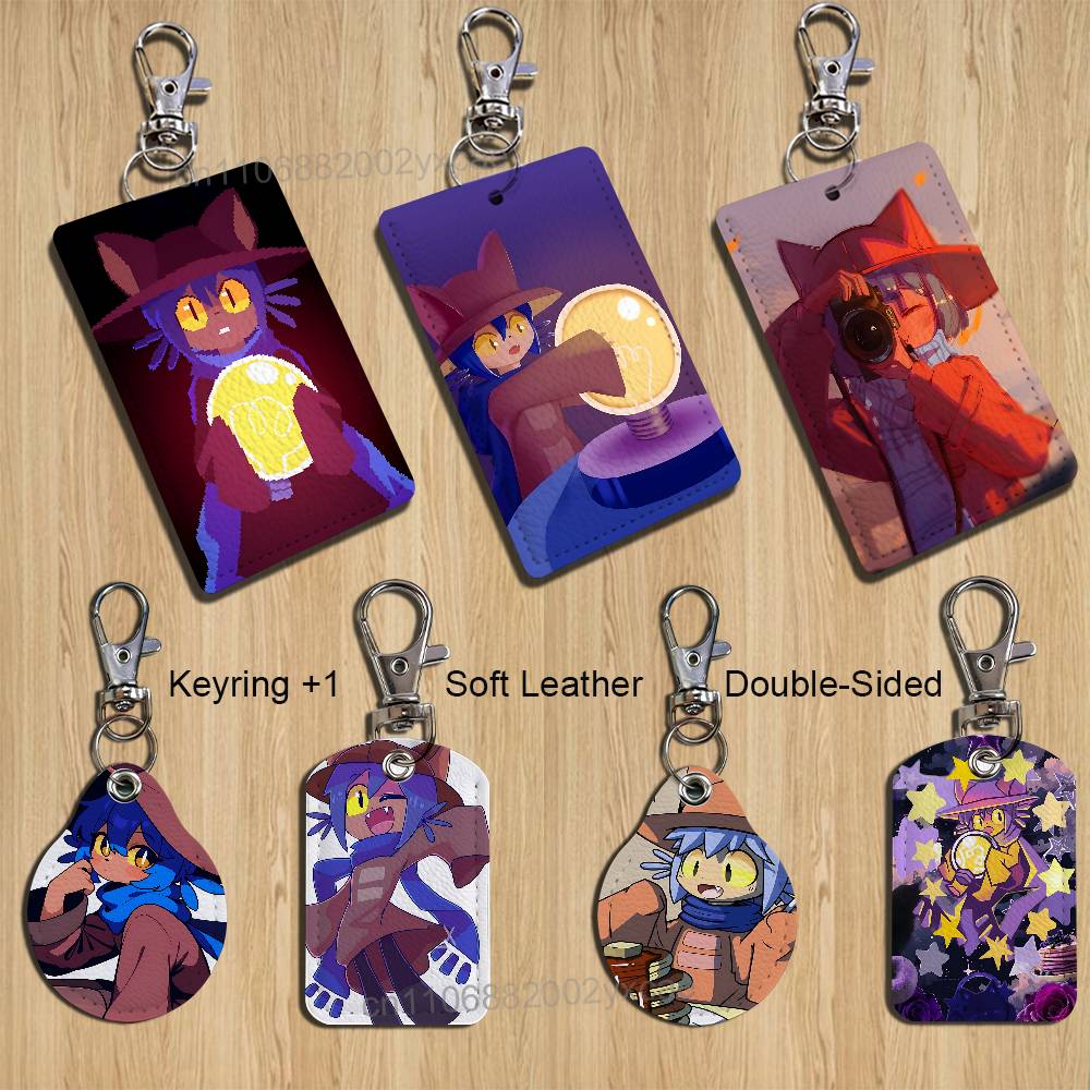 Leatherwork Keychain - Niedlicher Niko Game OneShot-Kartenhalter für Bank-,