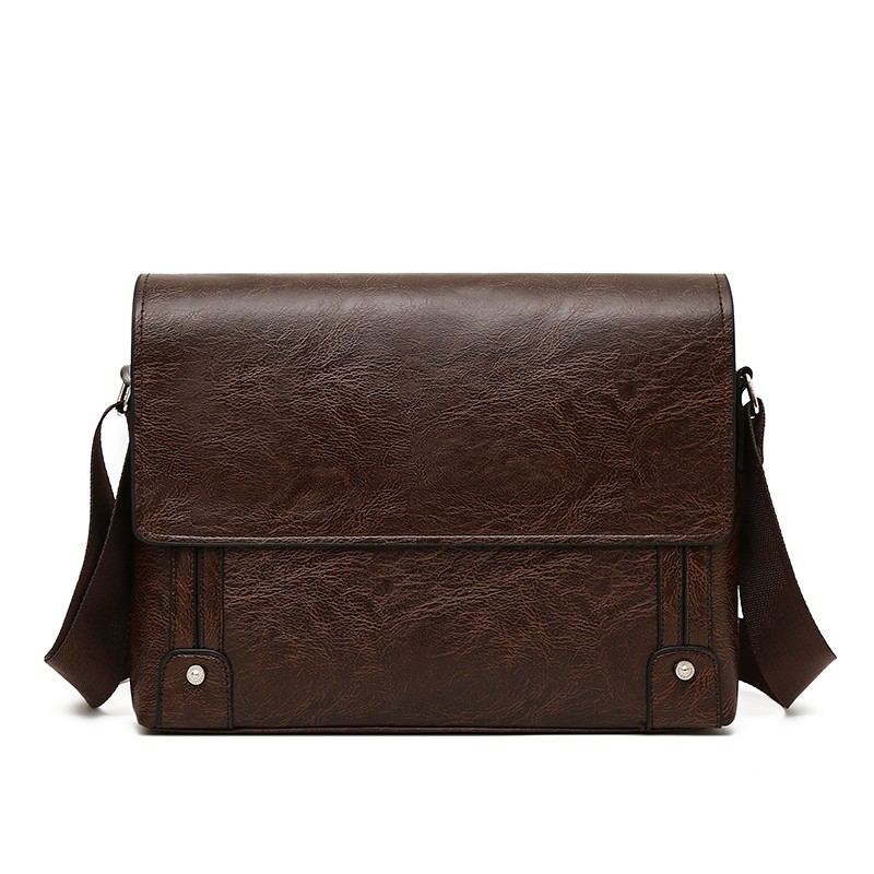Leatherwork Designs - Aktentasche für Herren aus PU-Leder, Boston-Umhängetasche