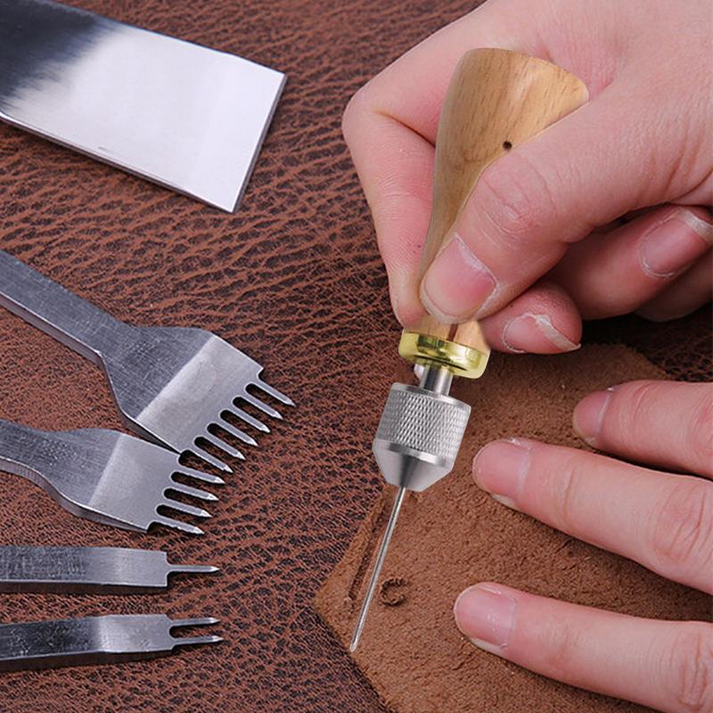 Leatherwork Beginner Tools - Leder-Arbeitswerkzeug-Set, Polster-Reparaturnadeln, Zubehör, Nähen, Bastelnadeln für