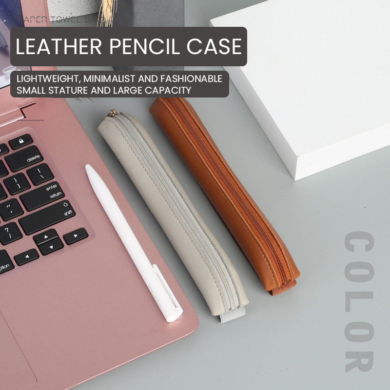 Leatherwork Books - Pu Leder Stift halter Reiß verschluss