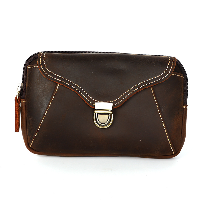 Leatherwork Designs - Herren-Gürteltasche aus Leder, Herren-Echtledertasche, Retro- und