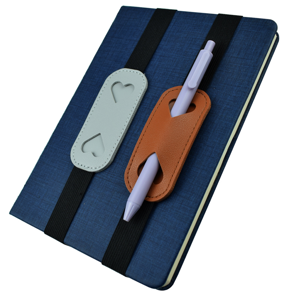 Leatherwork Books - Elastisches Stifthalterband aus PU-Leder für Notebook-Abdeckungen,