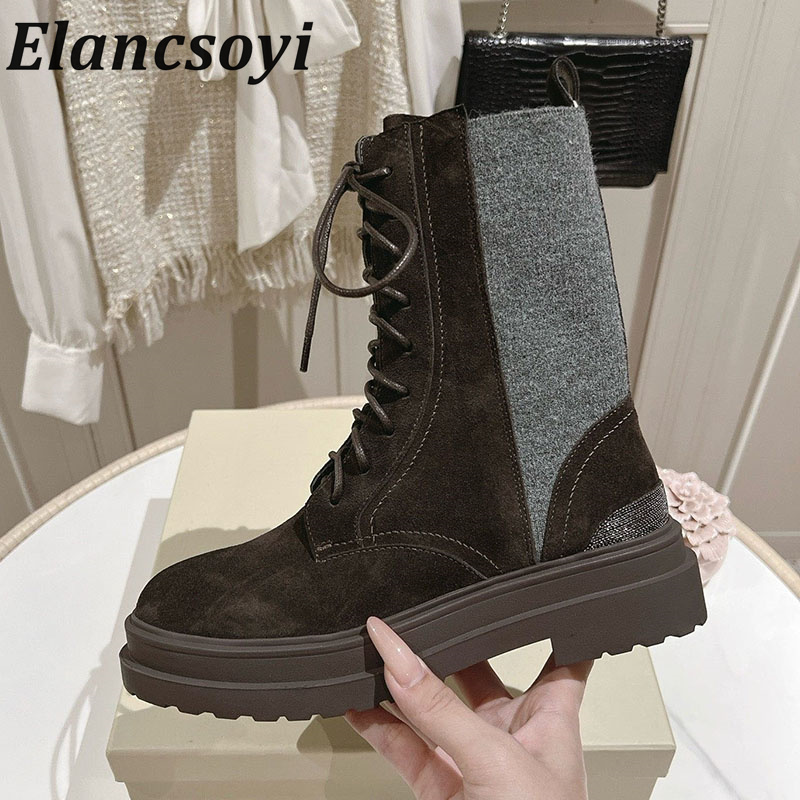 Leatherwork Designs - 2026 Herbst/Winter Neue Damen-Schuhe mit Rundem