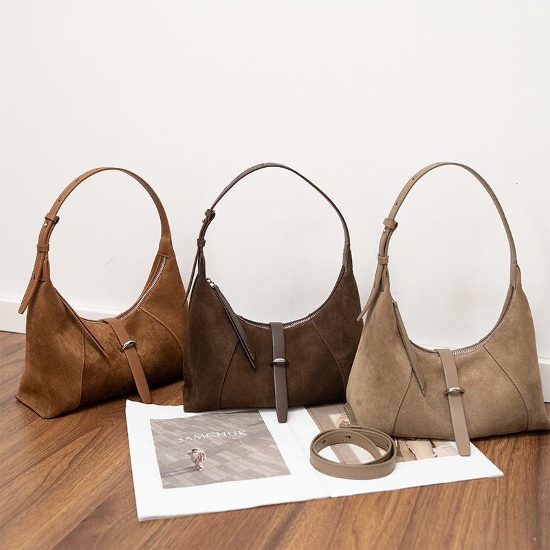Leatherwork Designs - Damen-Handtasche aus Wildleder im Designer-Stil, modische