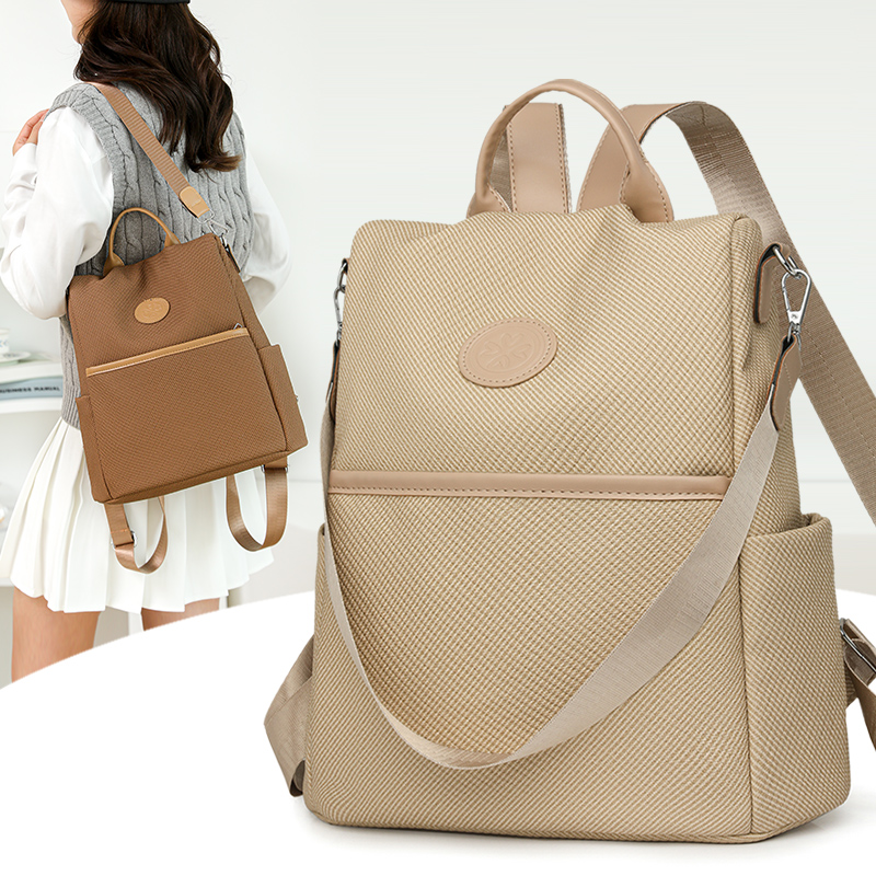 Leather Work Rucksack - Trendiger Anti-Diebstahl-Reiserucksack für Damen, großes Fassungsvermögen,