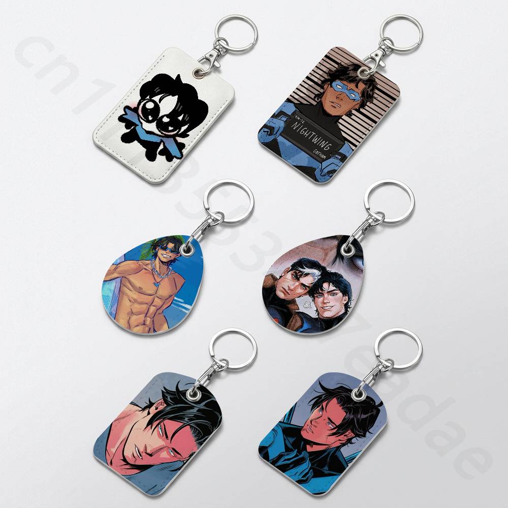 Leatherwork Keychain - Niedlicher D-Dick Grayson Halter-Schlüsselanhänger für Bank,
