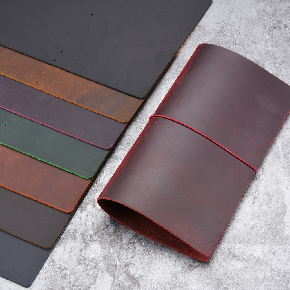 Leatherwork Books - DIY Notizbuchhülle Crazy Horse Leder A5/A6/Standard/Tasche/Passgröße
