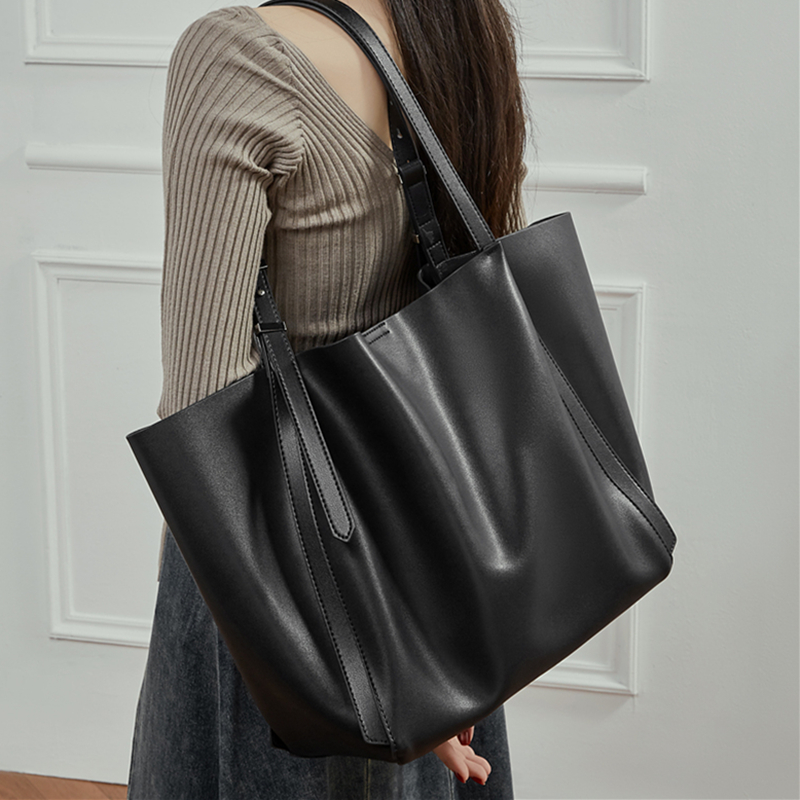 Leather Work Handbags - HIFASHION Große, weiche Echtleder-Arbeitstasche für Damen,