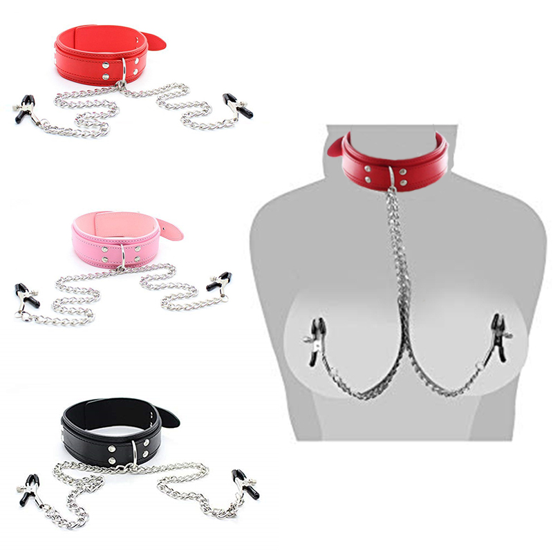 Leatherwork Clamp - BDSM Fetisch Kragen Nippel Klemmen Leder