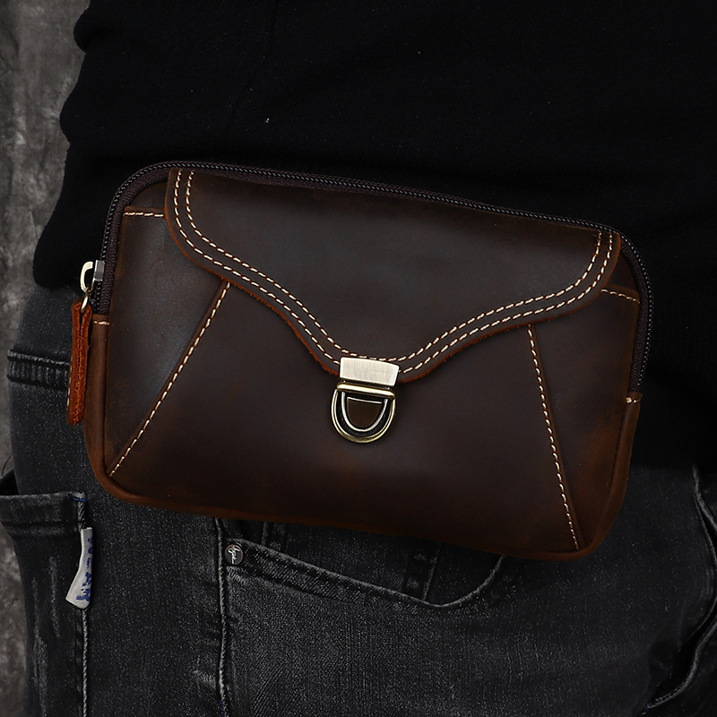 Herren-Gürteltasche aus Leder, – Leatherwork Designs Bewertung und Preis