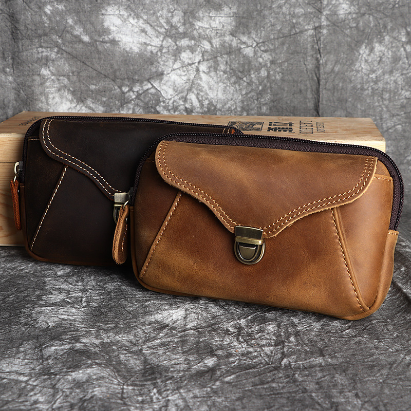Herren-Gürteltasche aus Leder, – Leatherwork Designs Bewertung und Preis