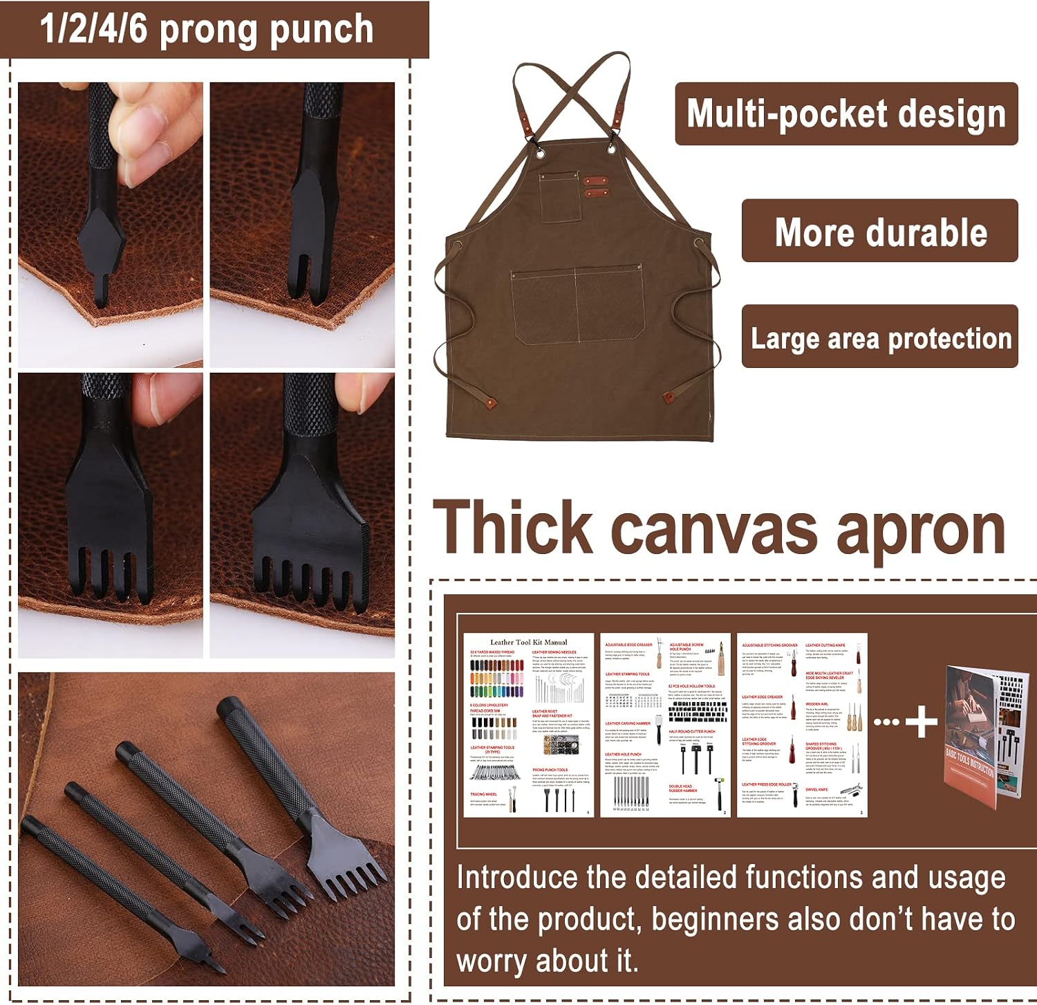 628-teiliges Lederbearbeitungs – Leatherwork Beginner Tools Bewertung und Preis