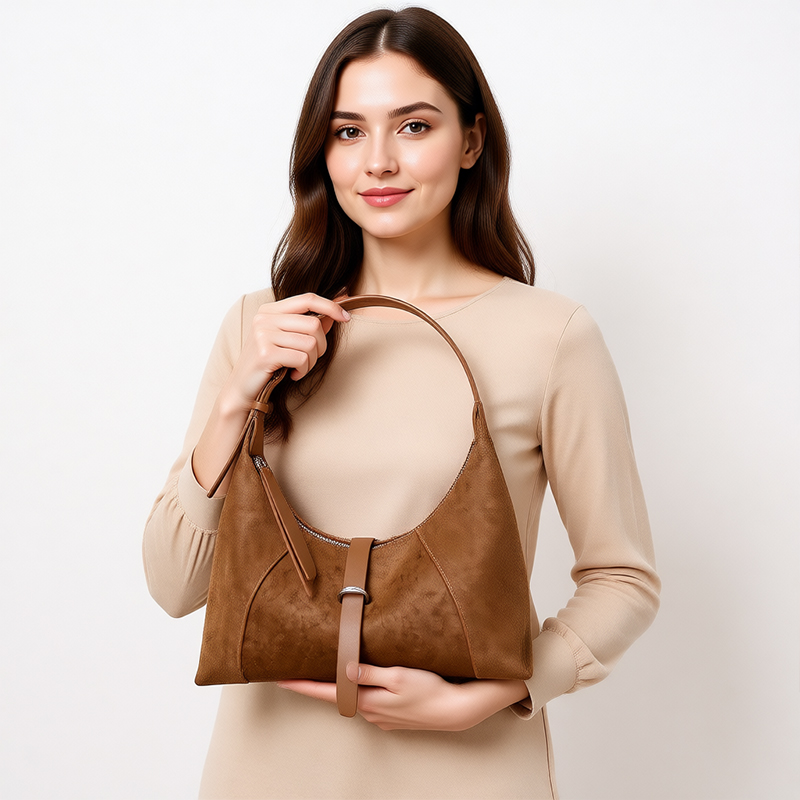 Damen-Handtasche aus Wildleder – Leatherwork Designs Bewertung und Preis