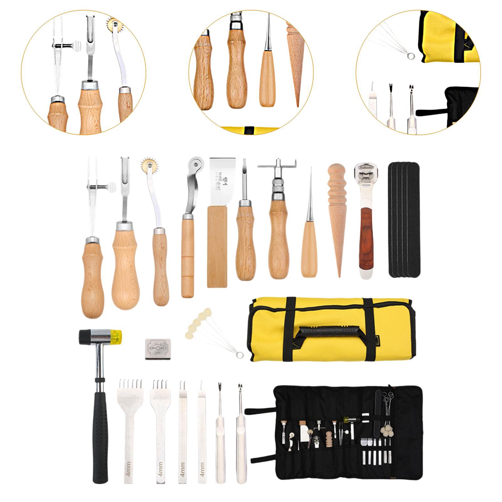 29-teiliges PU-Leder-Bastelset – Leatherwork Beginner Tools Bewertung und Preis