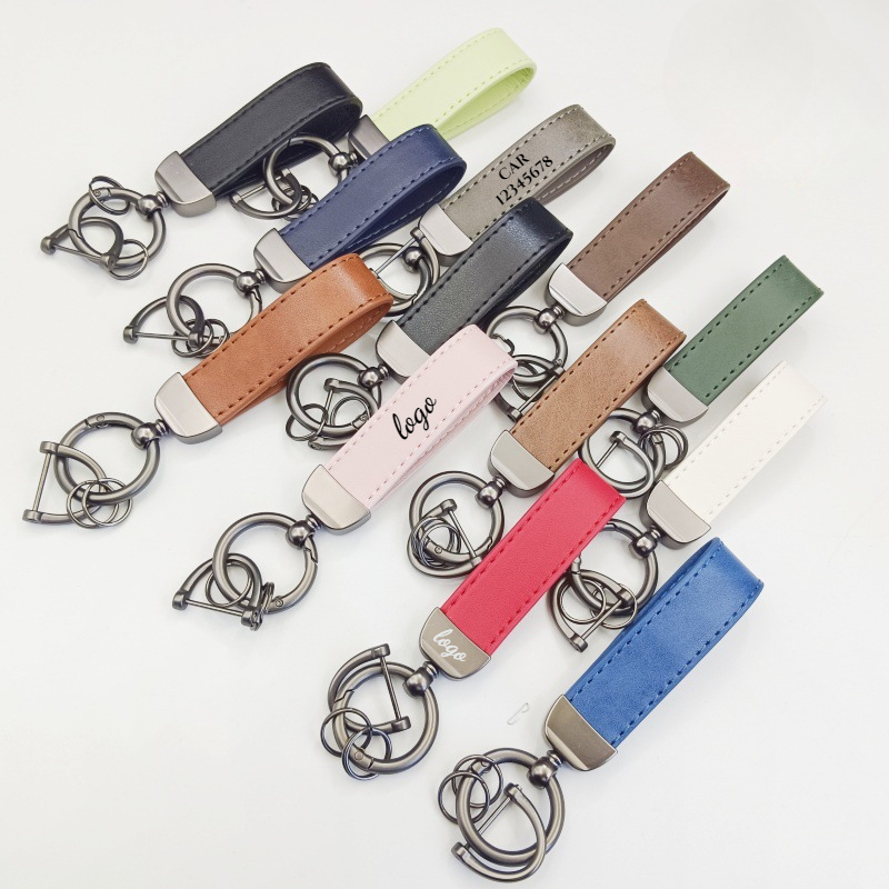 Laser Custom LOGO Verfärbter L – Leatherwork Keychain Bewertung und Preis