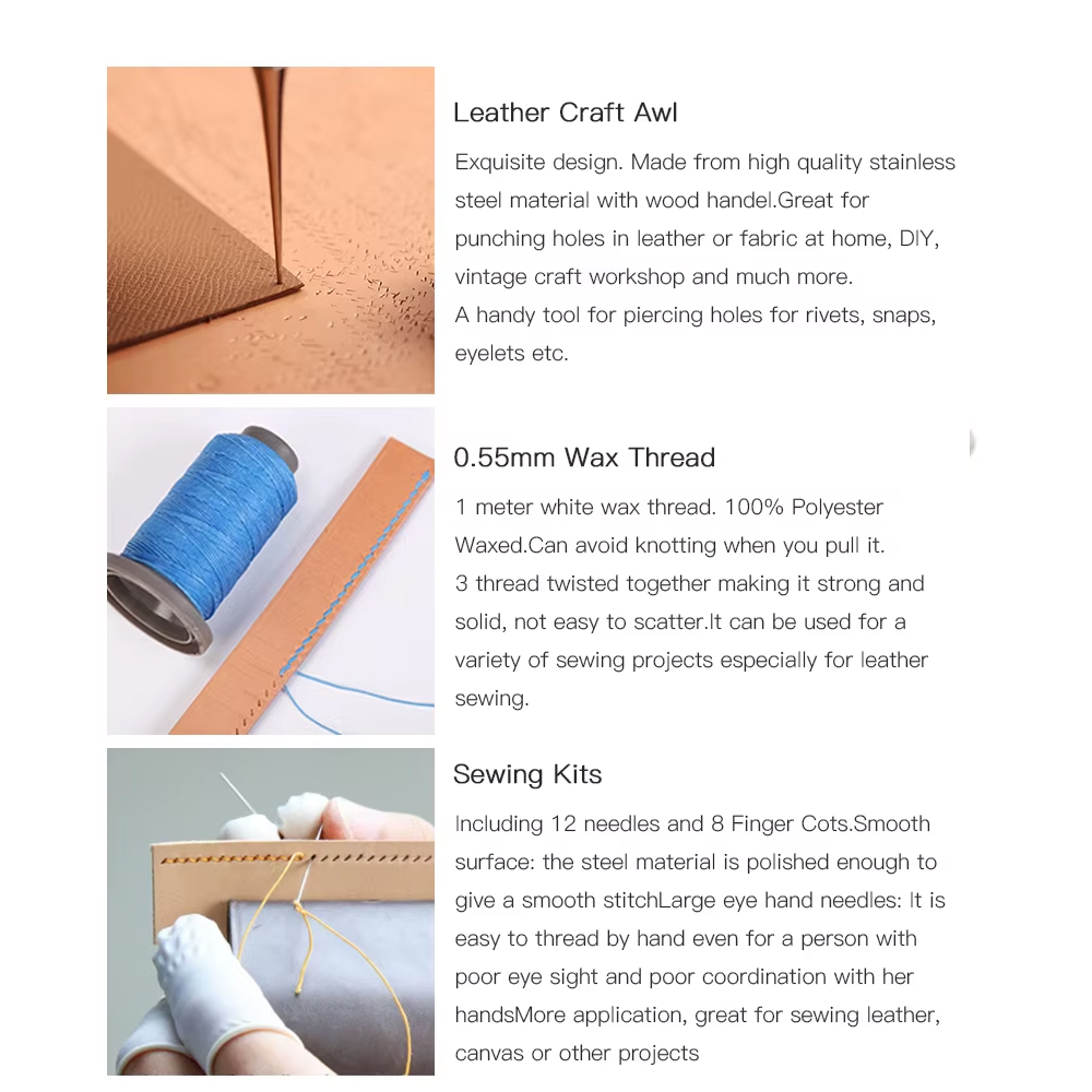 WUTA Professionelles Lederhand – Leatherwork Beginner Tools Bewertung und Preis