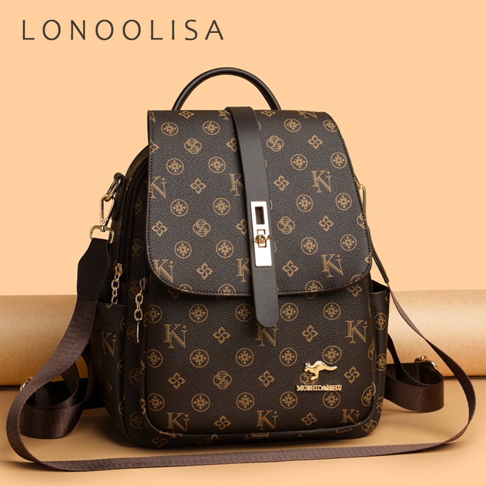 Vintage-Rucksack mit Print, ho – Leather Work Rucksack Bewertung und Preis