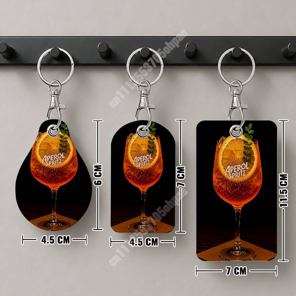 Orangefarbener Prosecco A-Aper – Leatherwork Keychain Bewertung und Preis