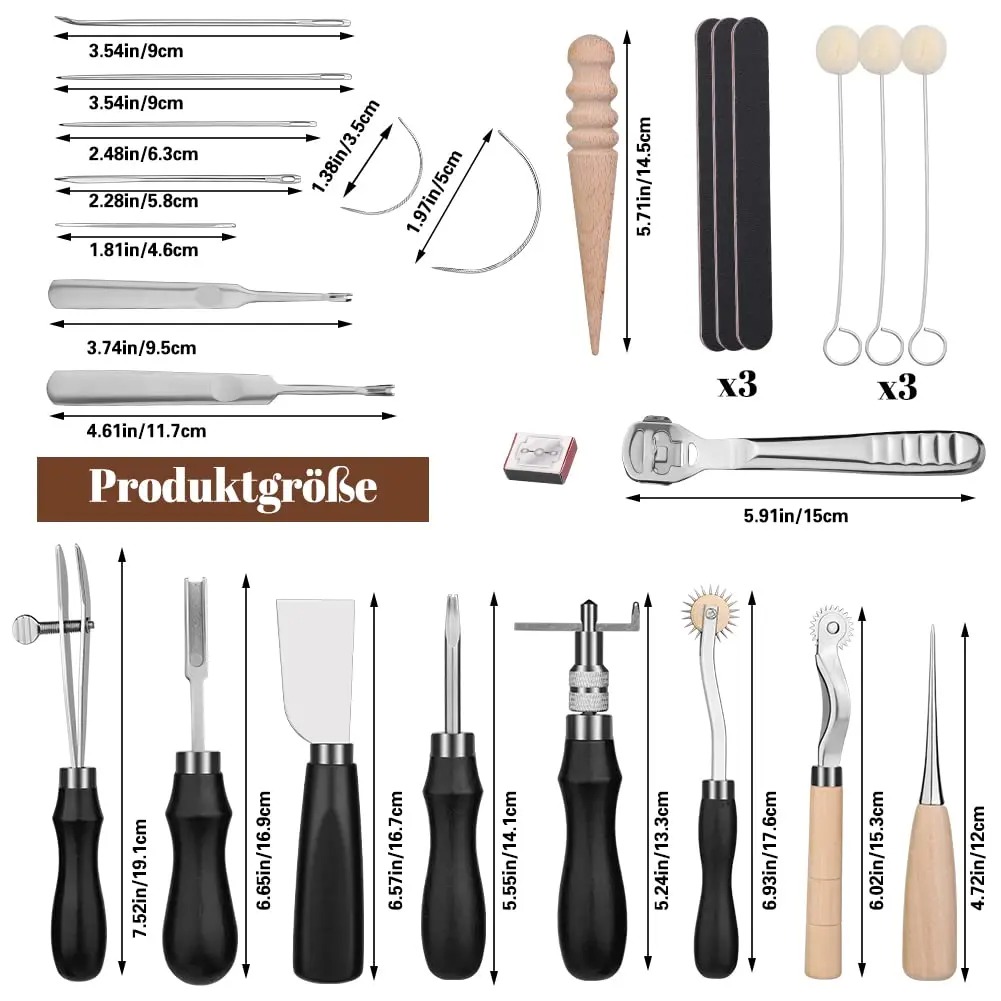 Fenrry 37-teiliges Leder-Arbei – Leatherwork Beginner Tools Bewertung und Preis
